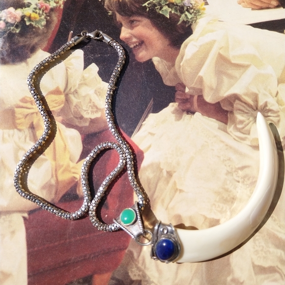 Sterling Silver Italy Amulet Pendant Necklace - Picture 7 of 14